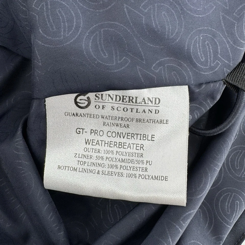 Sunderland of Scotland Weatherbeater Rain Jacket Navy Blue Large Scotland Golf